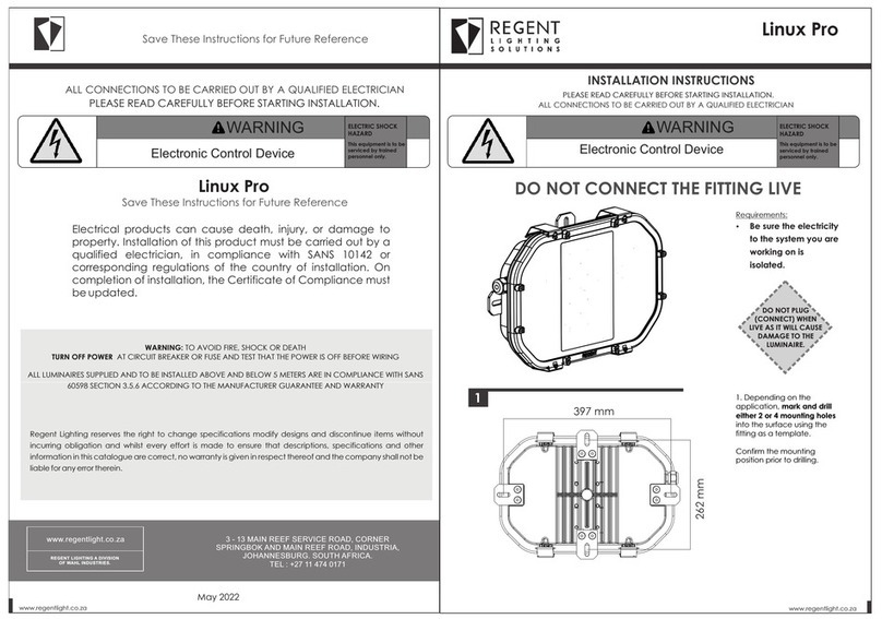 Regent Lighting Solutions Linux Pro Manuel utilisateur