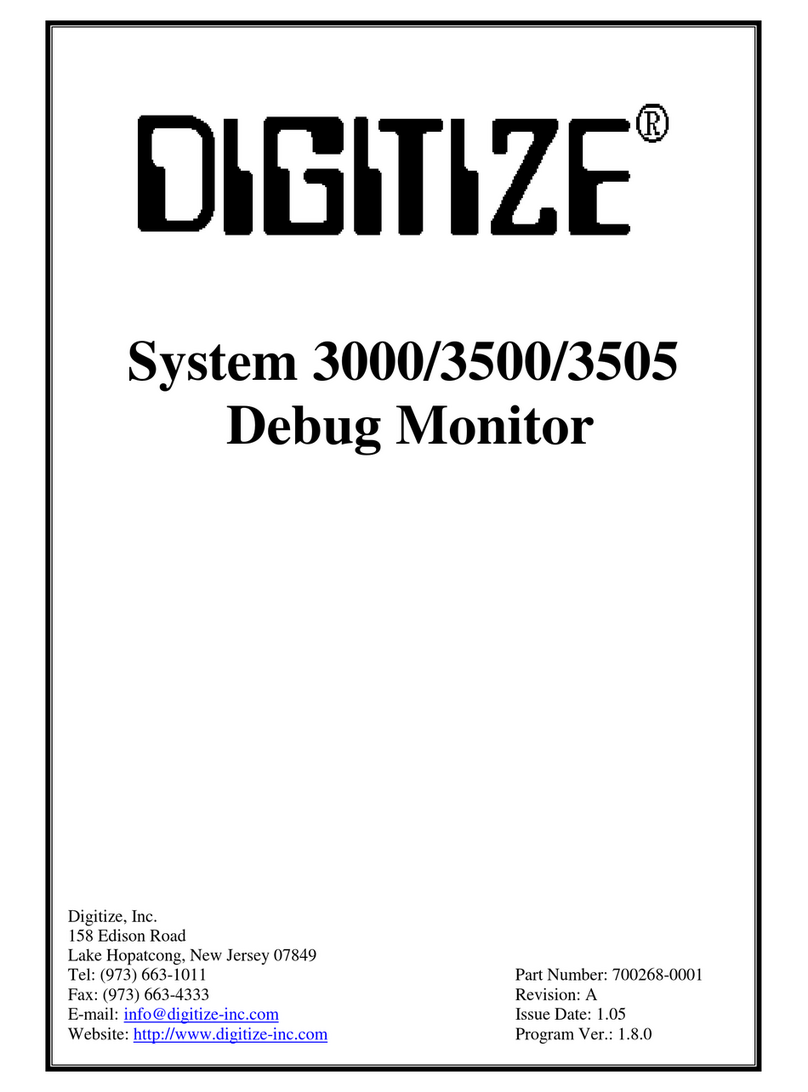 DIGITIZE System 3000 Manuel utilisateur DIGITIZE System 3000 Manuel utilisateur