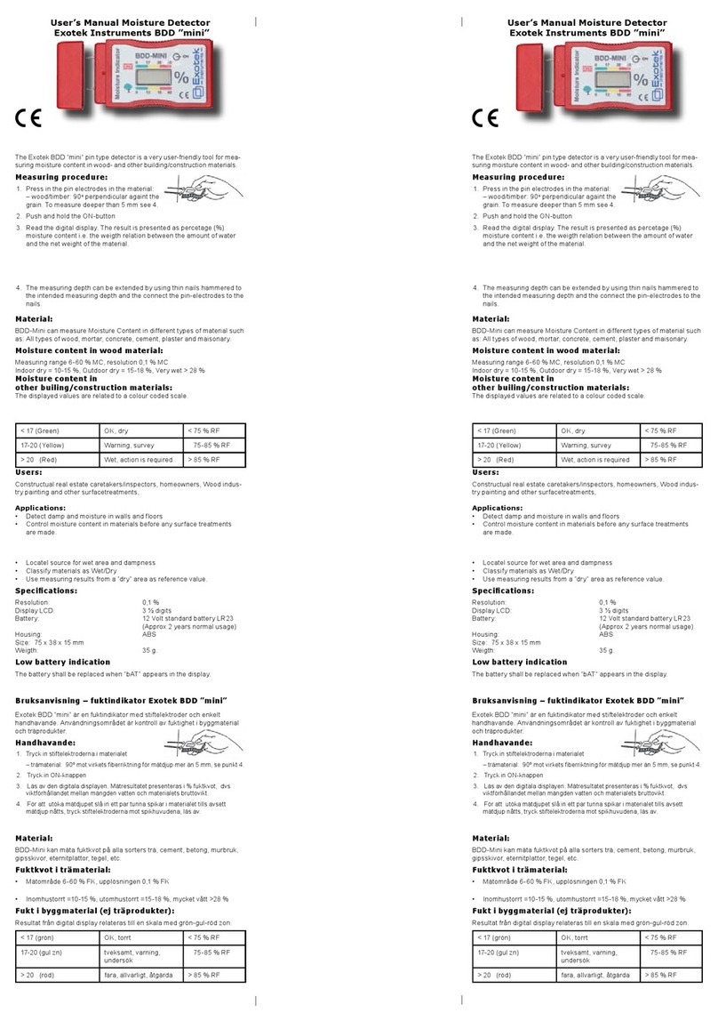 Exotek Instruments BDD mini Manuel utilisateur