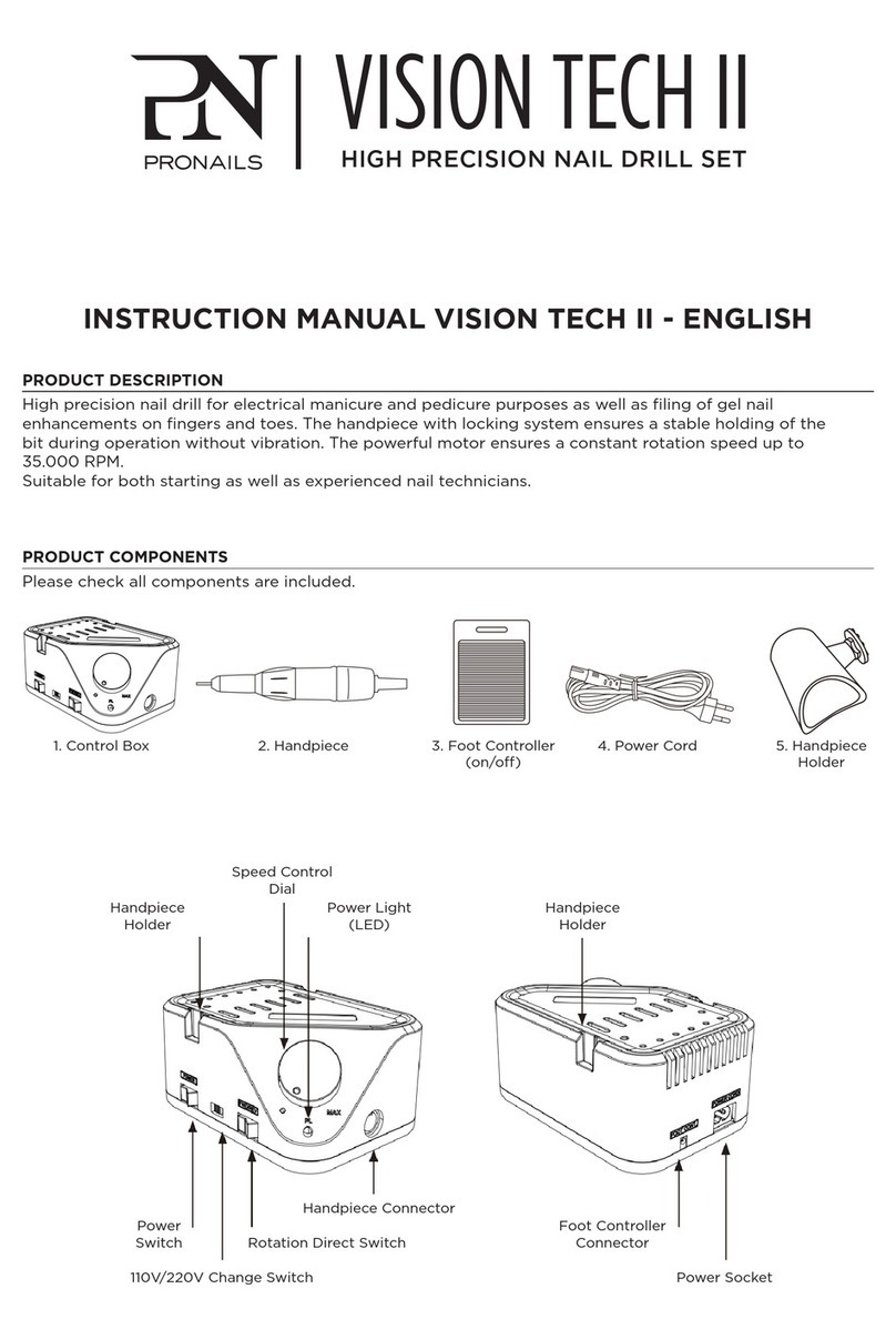 PRONAILS VISION TECH II Manuel utilisateur