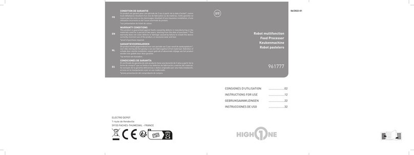 HIGH ONE 961777 Manuel utilisateur