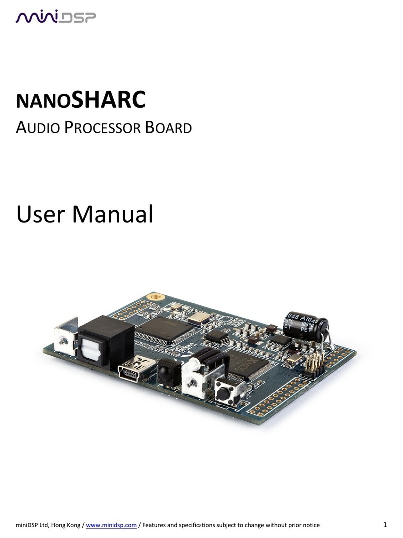 miniDSP NANOSHARC Manuel utilisateur