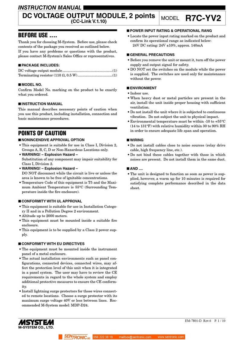 M-system R7C-YV2 Manuel utilisateur