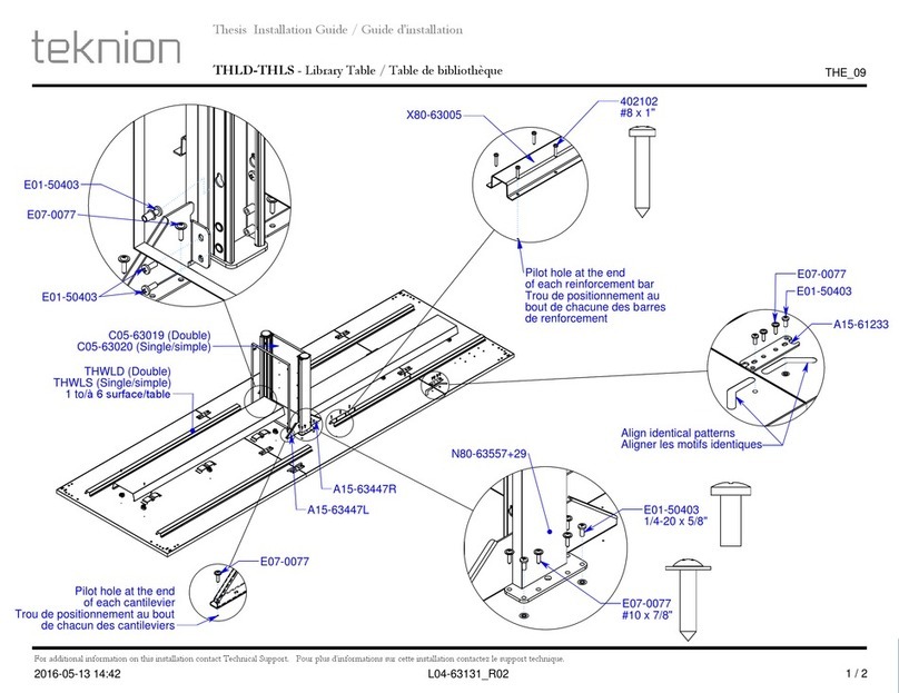 Teknion THLD Manuel utilisateur