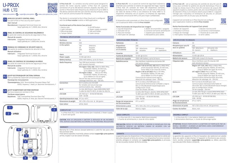 U-Prox HUB LTE Manuel utilisateur