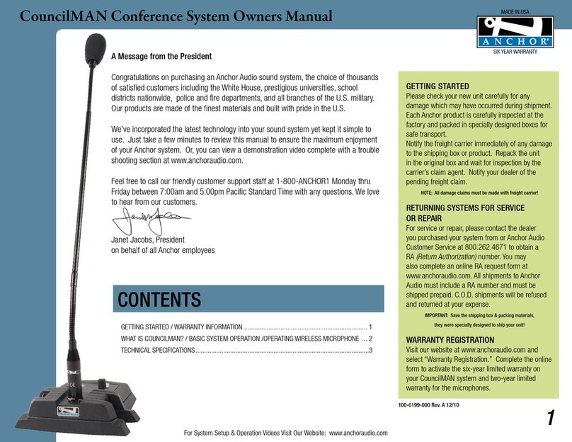 Anchor CouncilMAN Manuel utilisateur