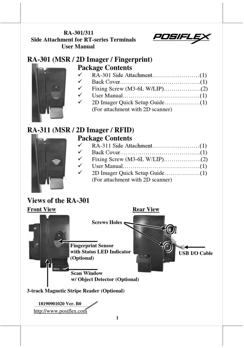 POSIFLEX RA-301 Manuel utilisateur