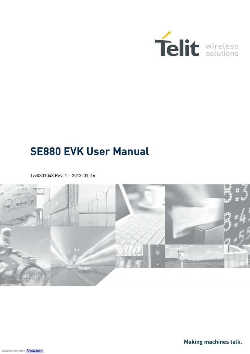 Telit Wireless Solutions SE880 Manuel utilisateur Telit Wireless Solutions SE880 Manuel utilisateur