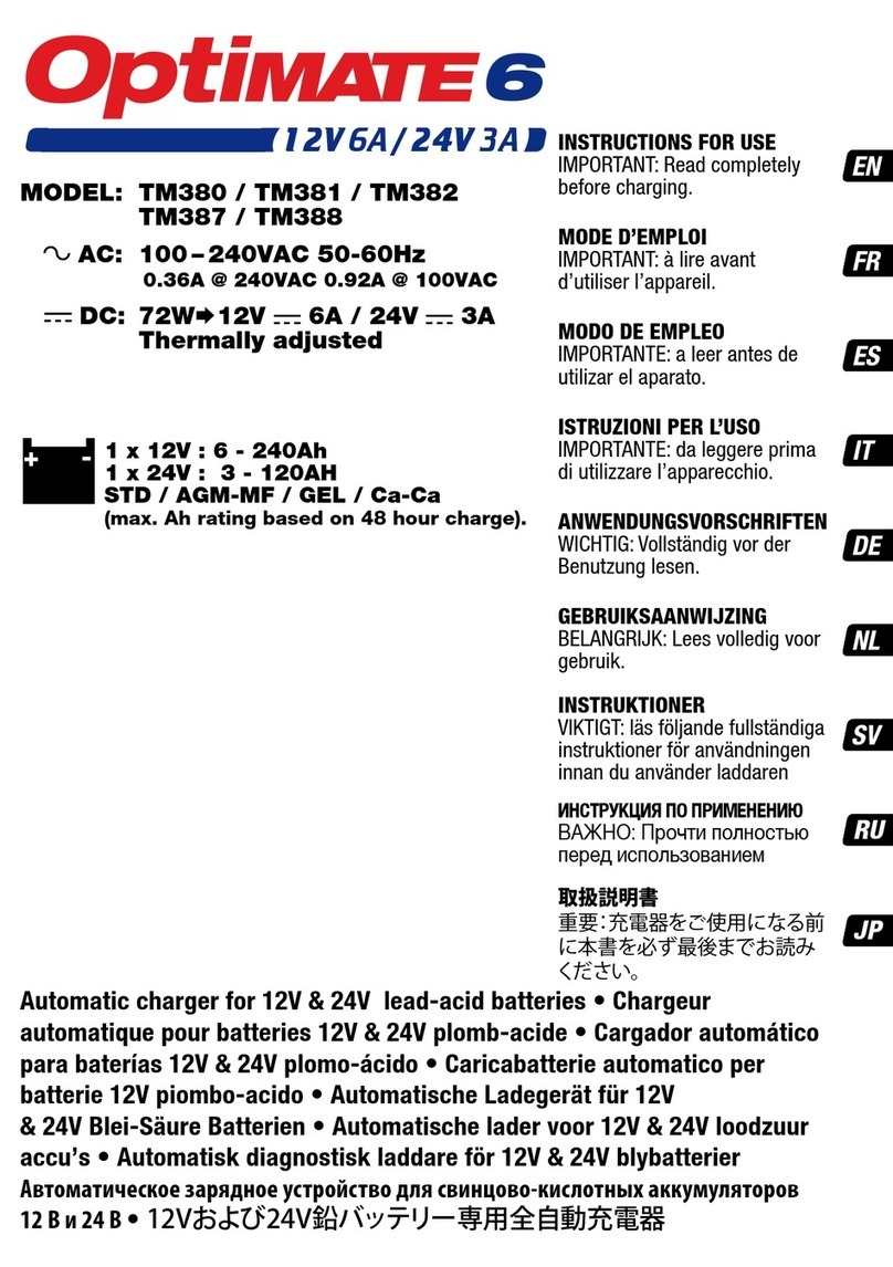 Optimate GOLD Series Manuel utilisateur Optimate GOLD Series Manuel utilisateur