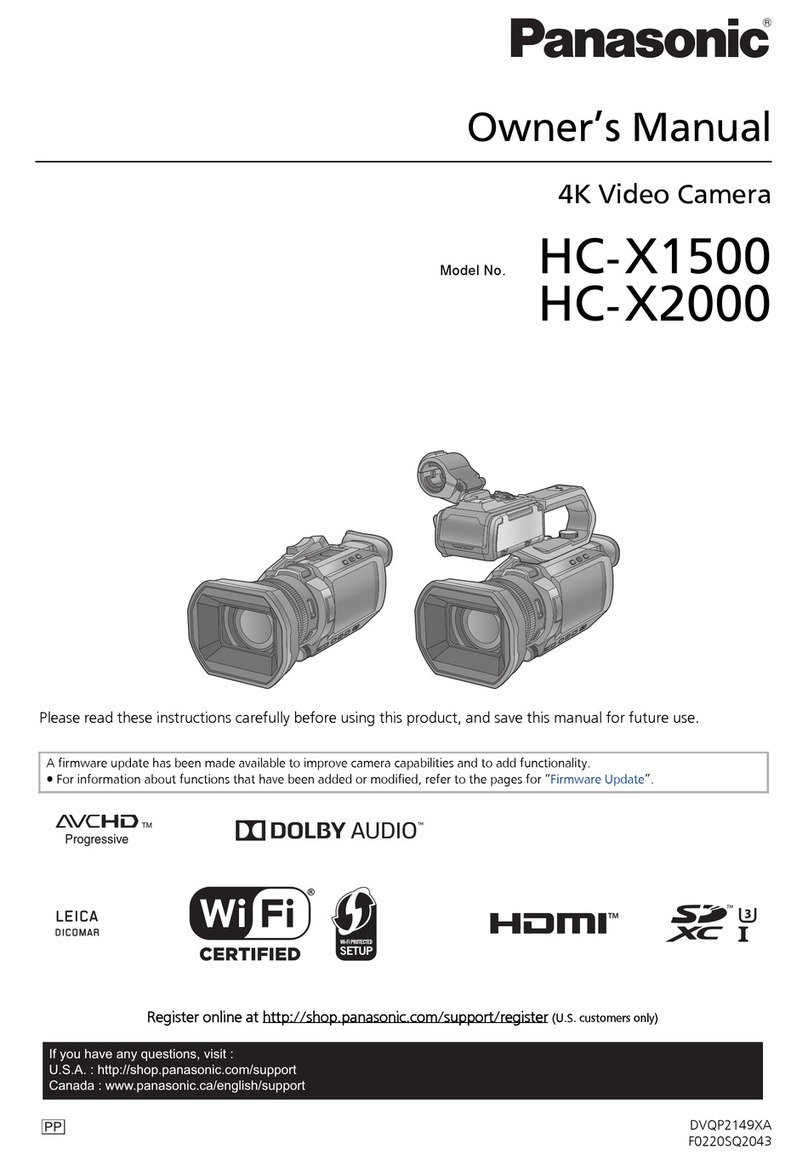 Panasonic HC-X2000 Manuel utilisateur