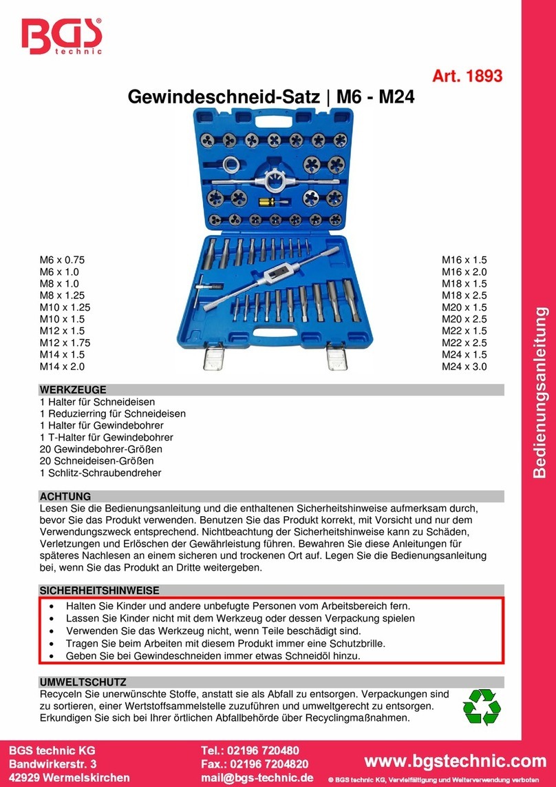 BGS technic 1893 Manuel utilisateur