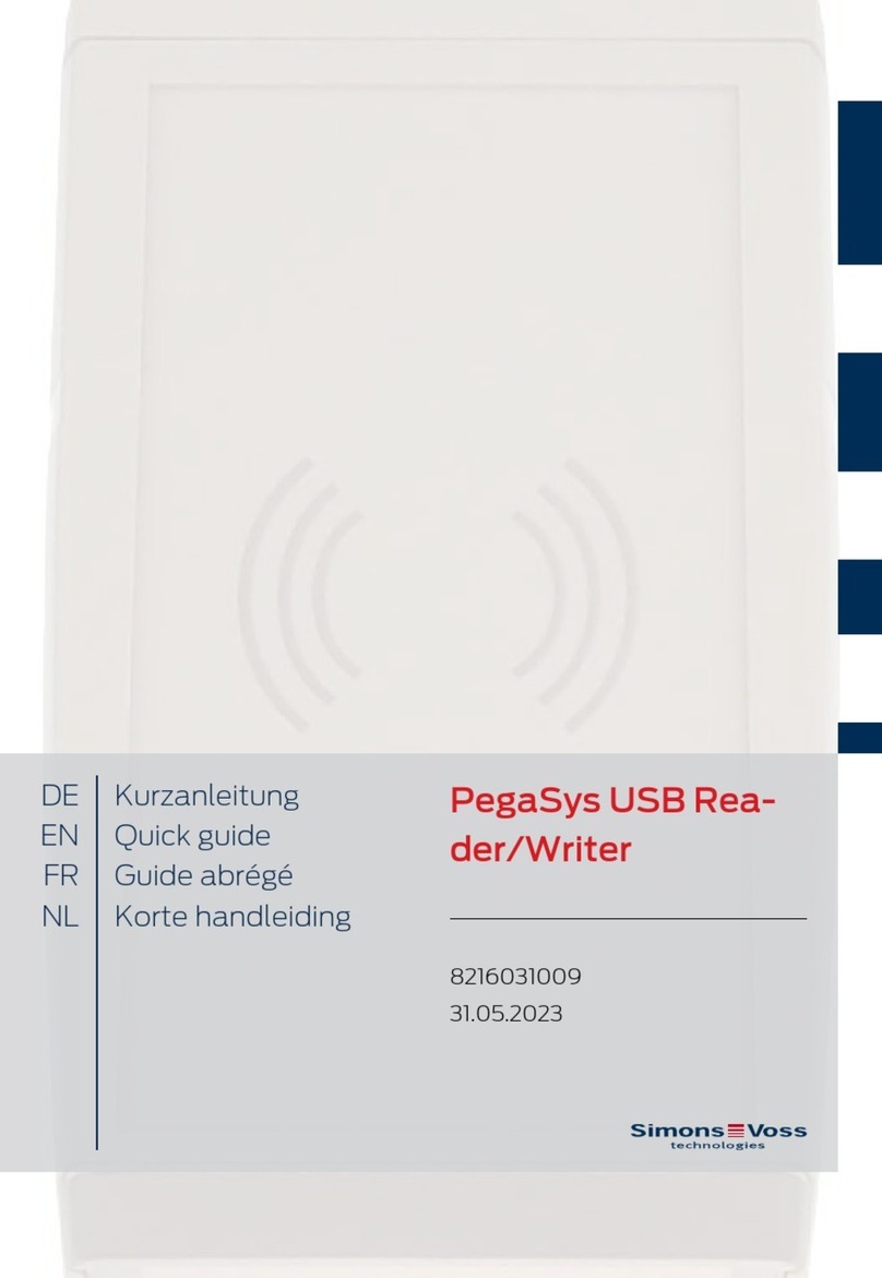 Simons Voss Technologies PegaSys Manuel utilisateur