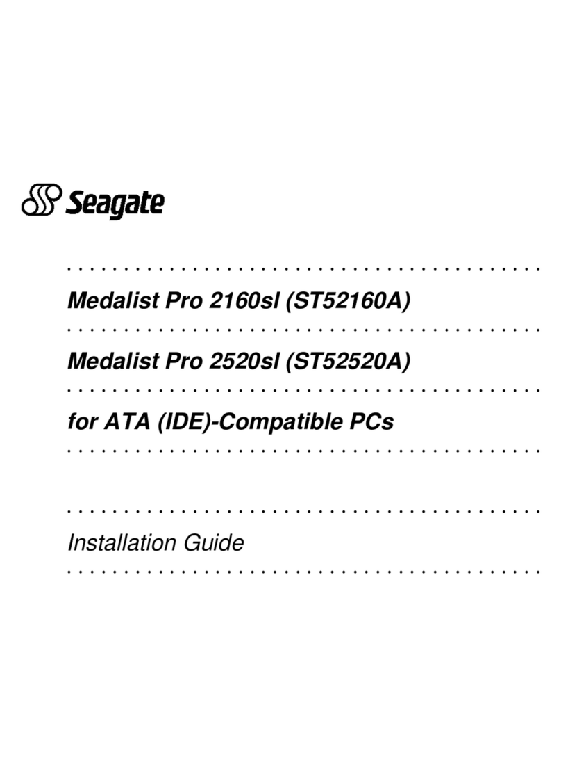 Seagate Medalist Pro 2160sl Manuel utilisateur