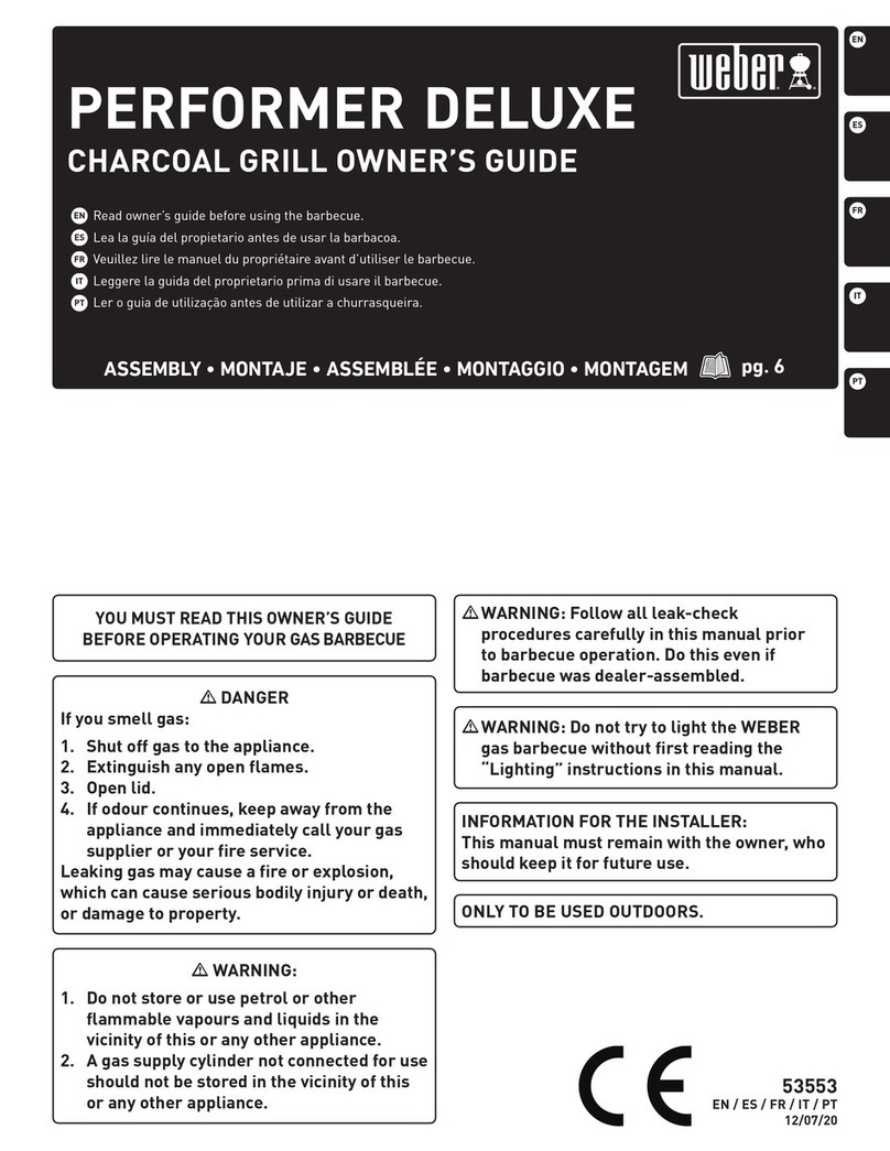 Weber performer deluxe Manuel utilisateur