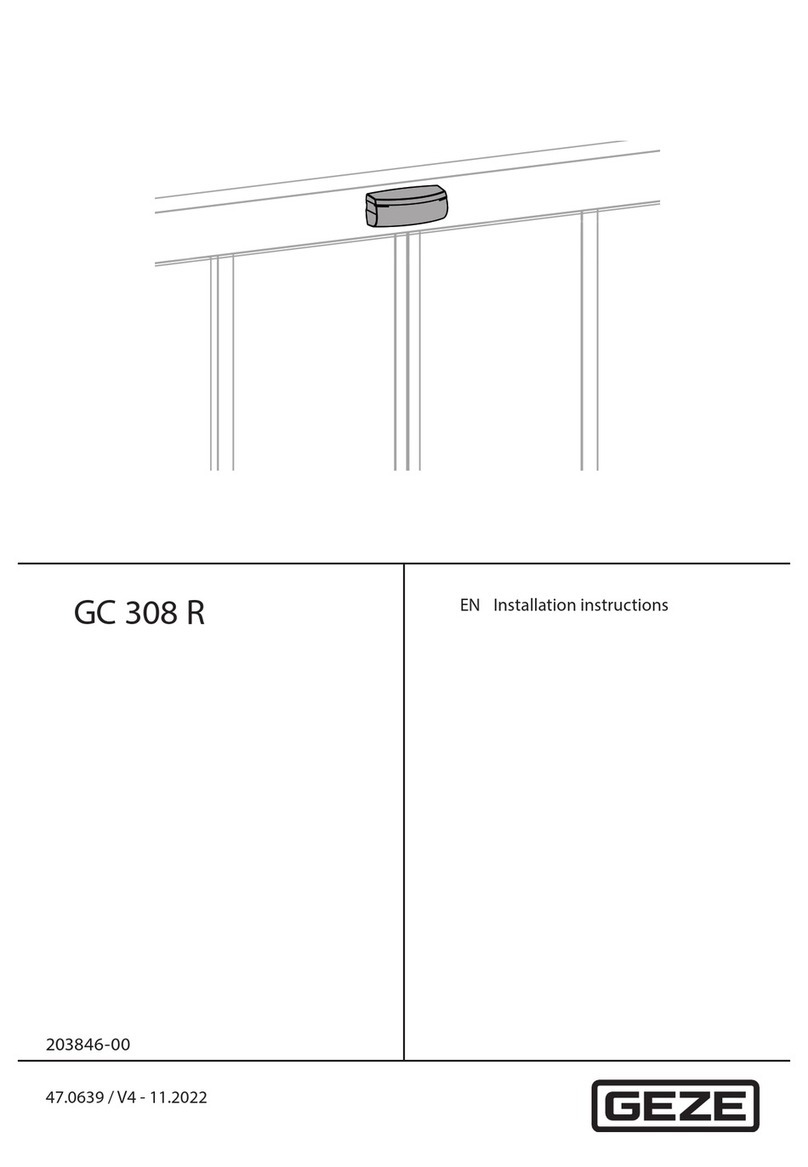 GEZE GC 308 R Manuel utilisateur