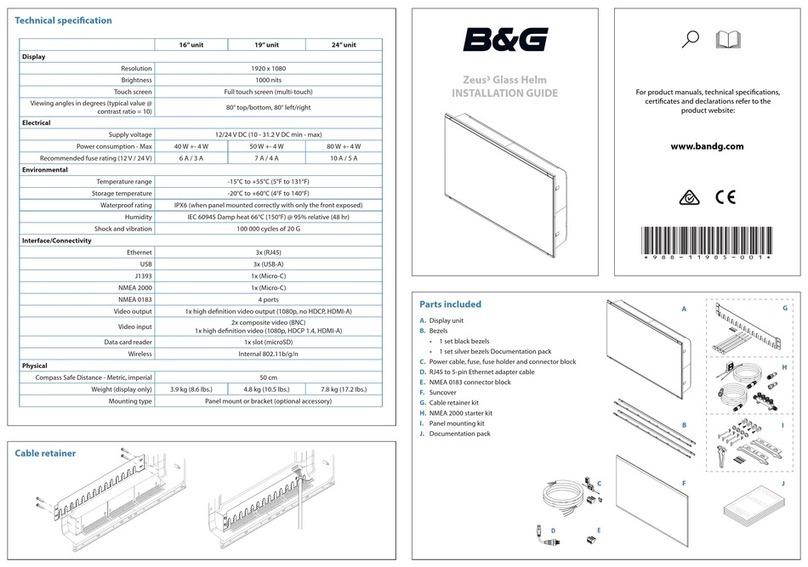 B&G Zeus3 Glass Helm Manuel utilisateur