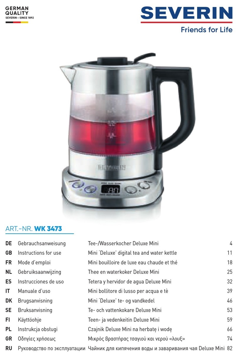 SEVERIN Deluxe WK 3473 Manuel utilisateur