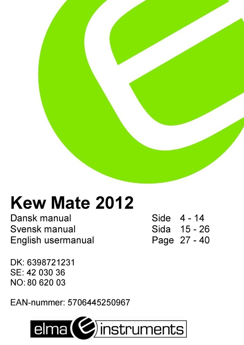 Elma Instruments Kew Mate 2012 Manuel utilisateur Elma Instruments Kew Mate 2012 Manuel utilisateur