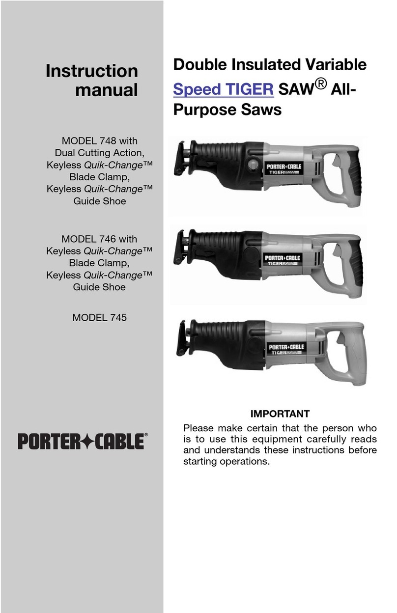 Porter-Cable 748 Manuel utilisateur