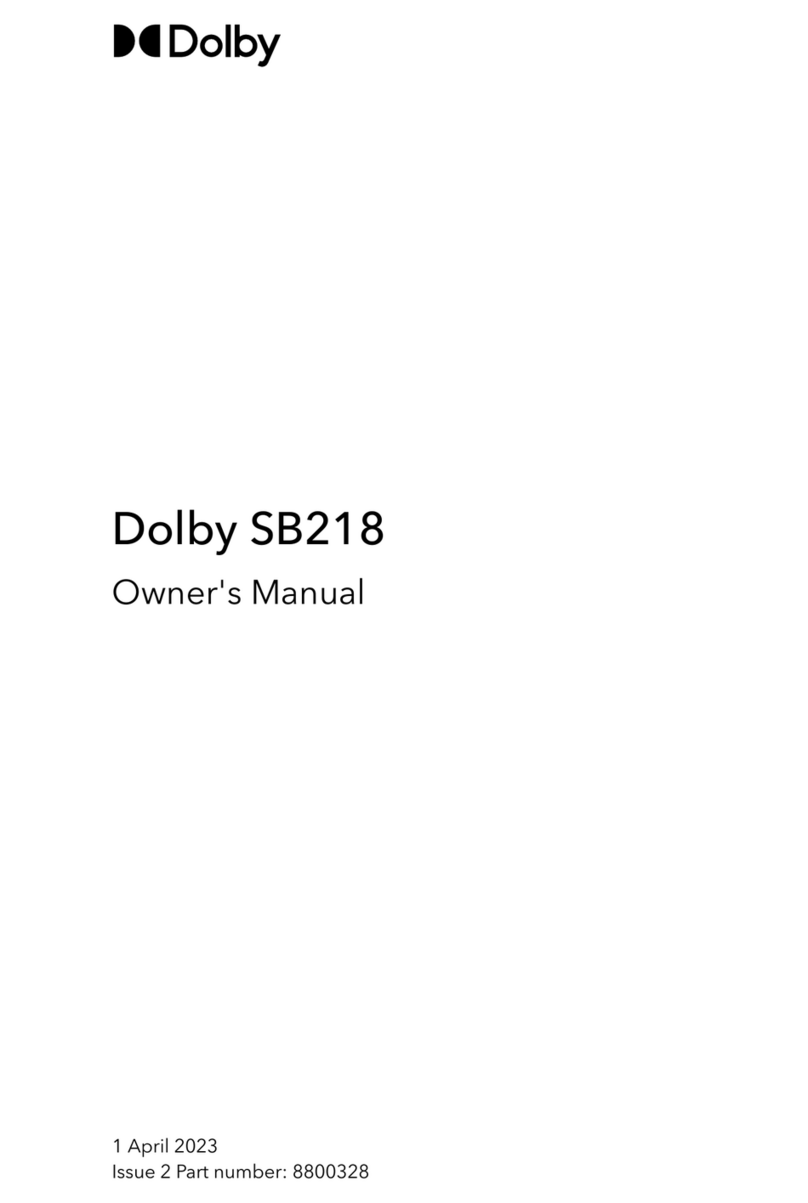 Dolby Laboratories SB218 Manuel utilisateur