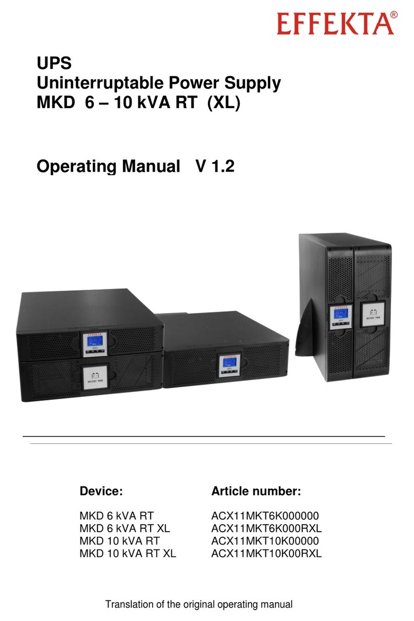 Effekta MKD 6 kVA RT Manuel utilisateur