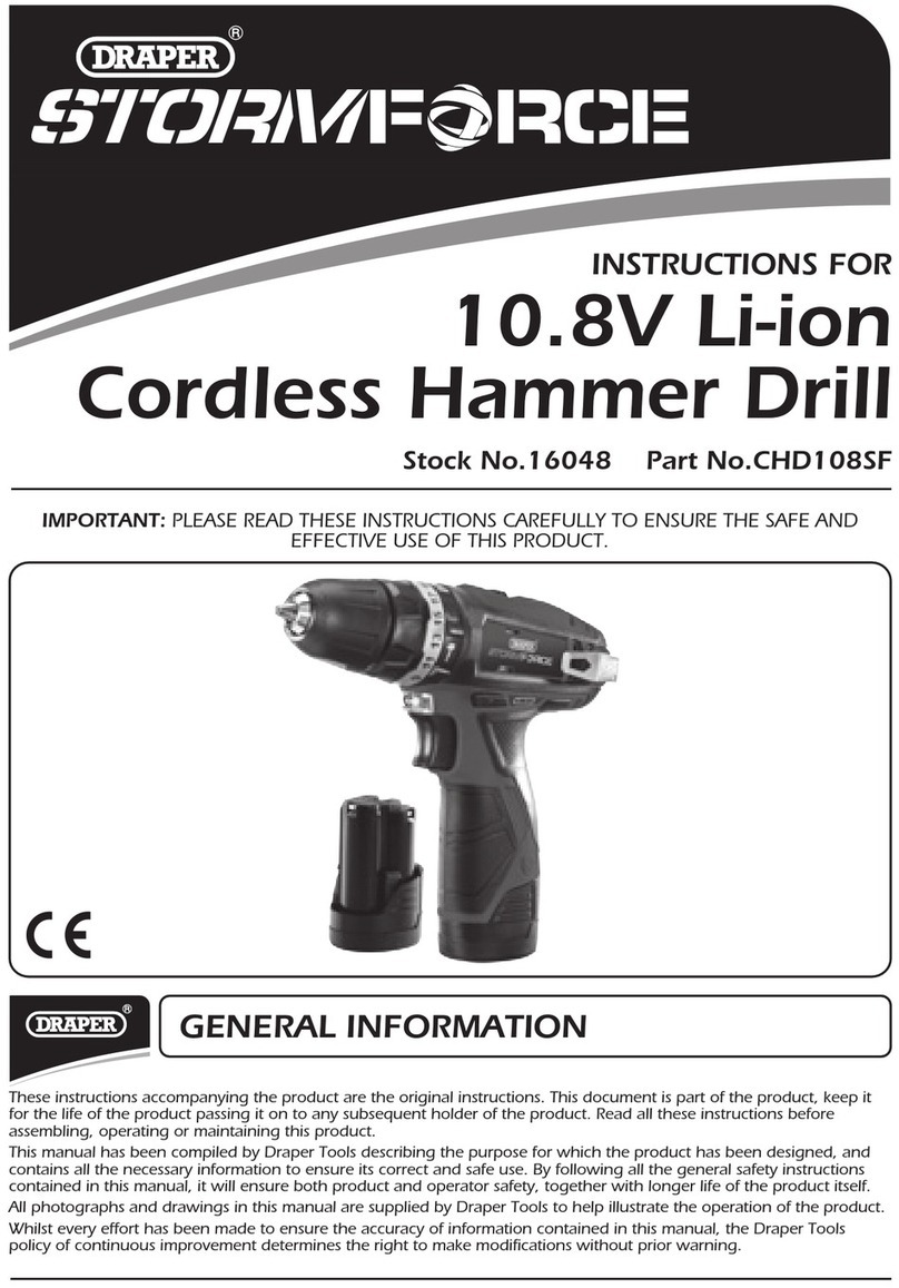 Draper STORMFORCE CHD108SF Manuel utilisateur