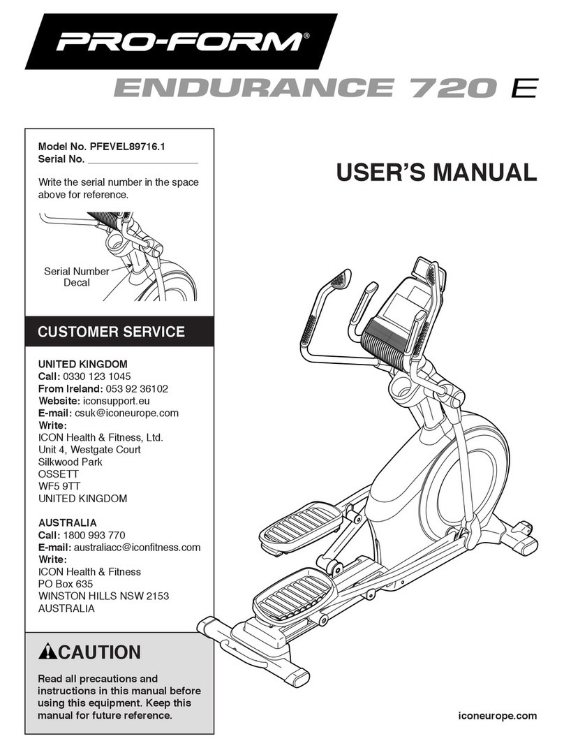 Pro-Form PFEVEL89716.1 Manuel utilisateur