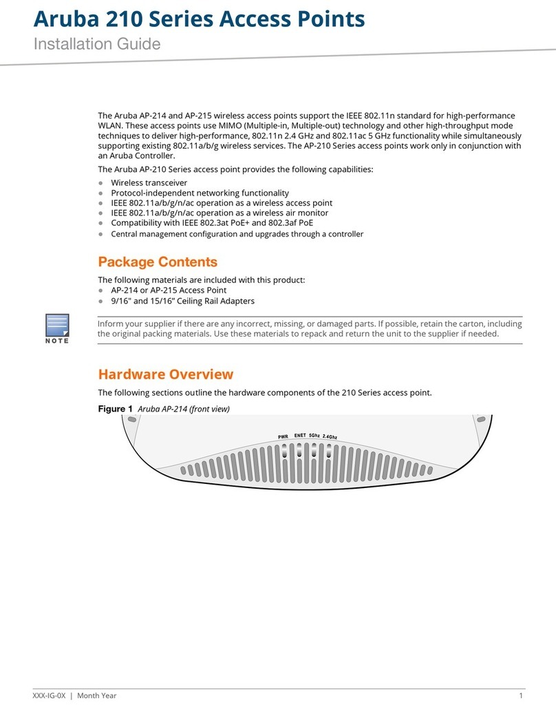 Aruba 210 Series Manuel utilisateur