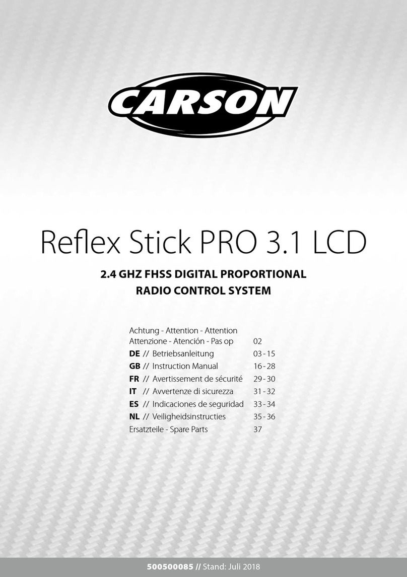 Carson Reflex Stick PRO 3.1 LCD Manuel utilisateur