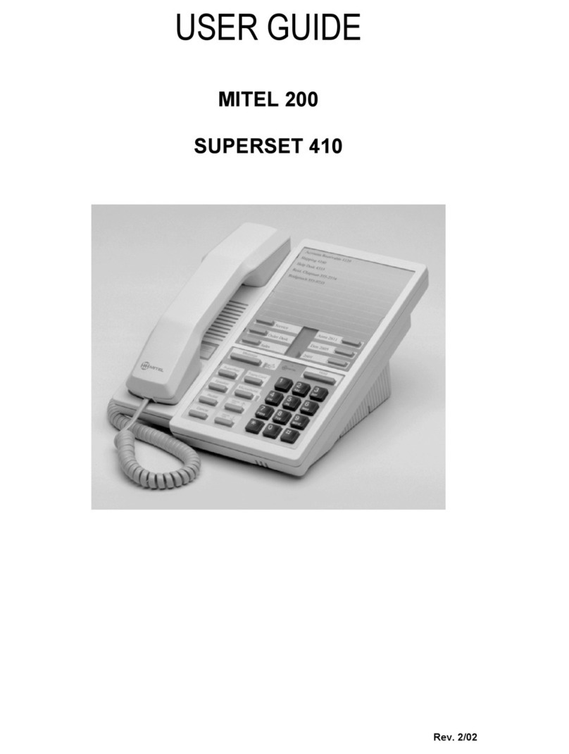 Mitel 200 Manuel utilisateur