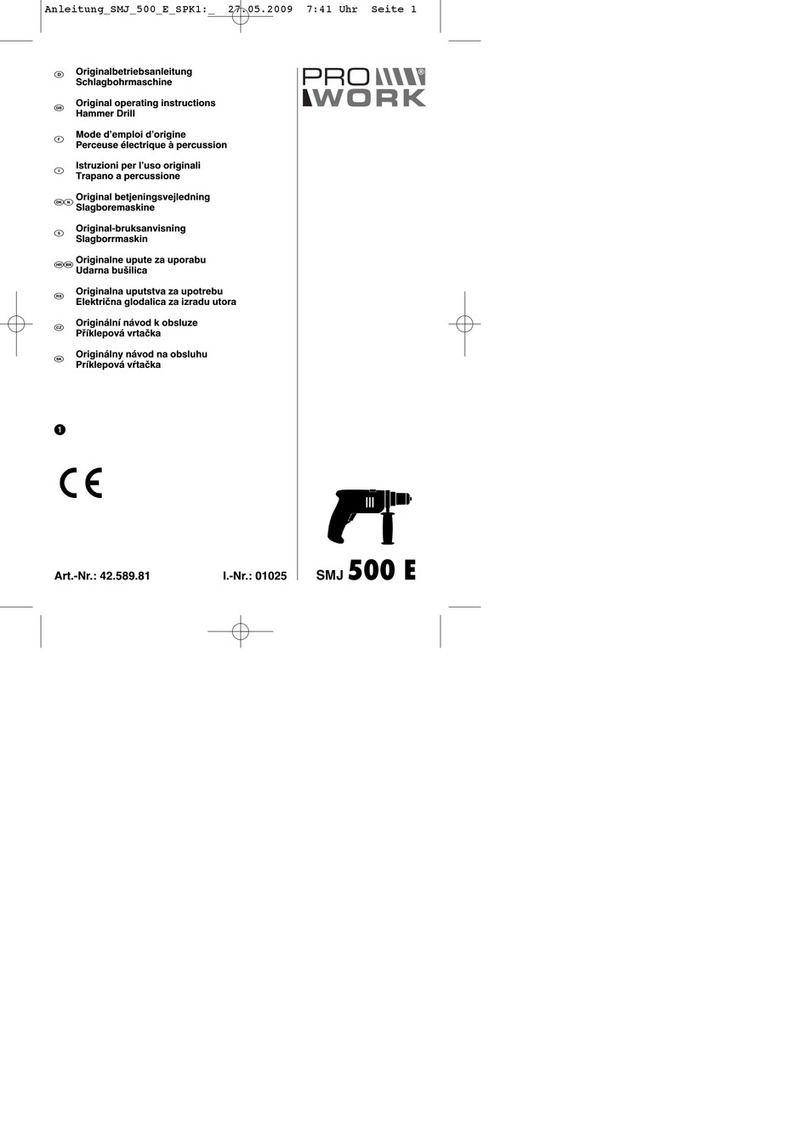 Pro Work SMJ 500 E Manuel utilisateur
