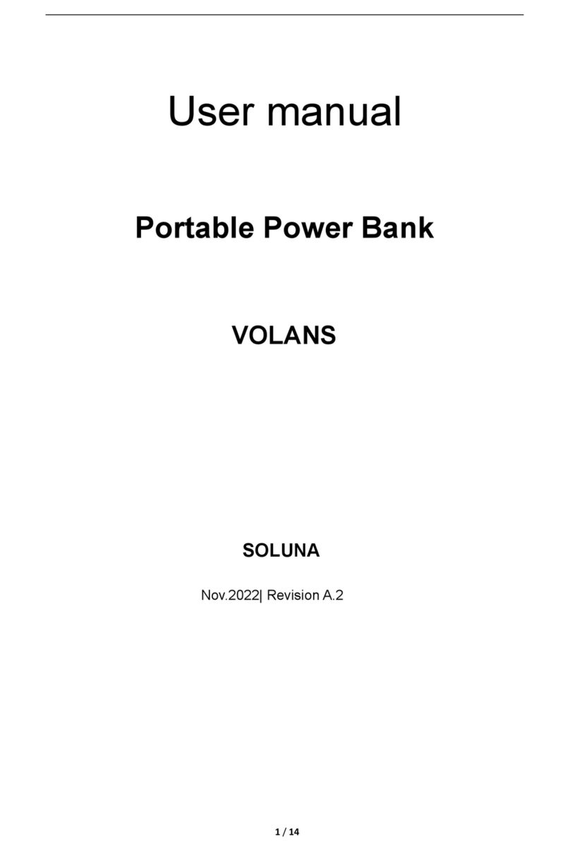 Soluna VOLANS Manuel utilisateur Soluna VOLANS Manuel utilisateur