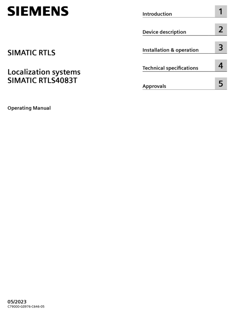 Siemens SIMATIC RTLS4083T Manuel utilisateur