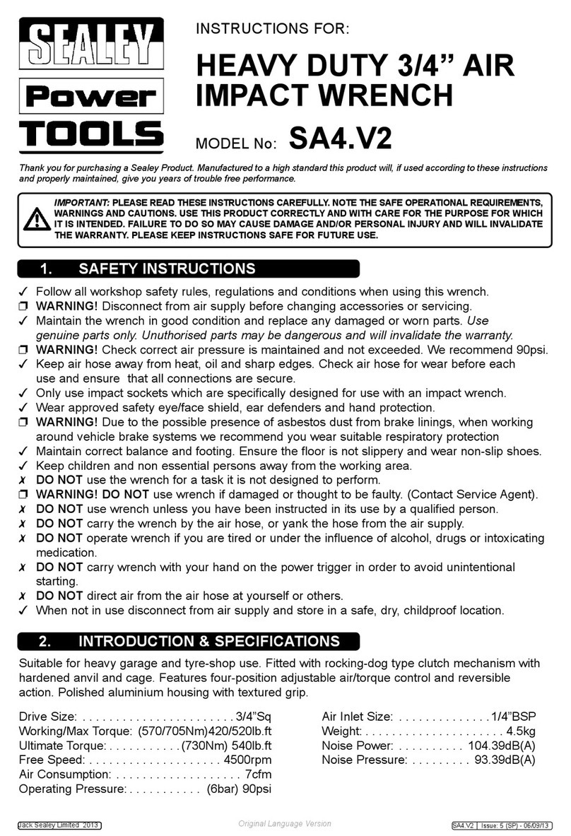 Sealey SA4.V2 Manuel utilisateur