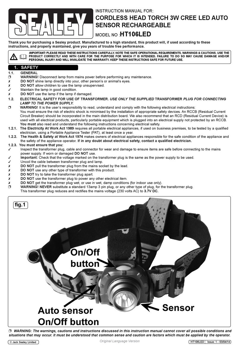 Sealey HT106LED Manuel utilisateur