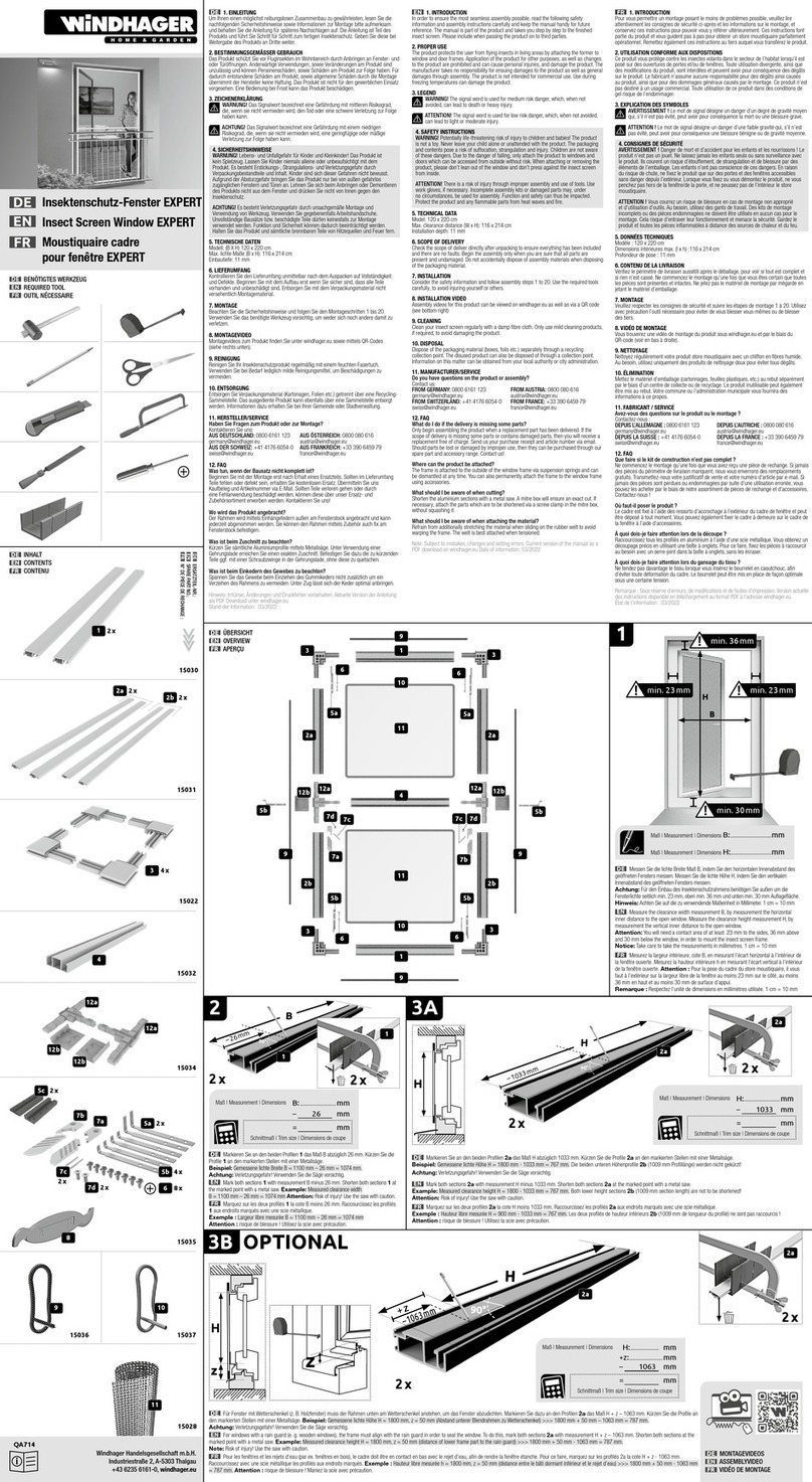 Windhager EXPERT Manuel utilisateur