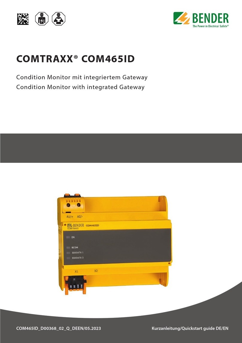 Bender COMTRAXX COM465ID Manuel utilisateur