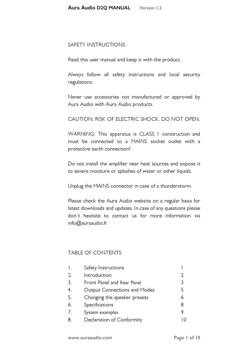 Aura Audio D2Q Manuel utilisateur