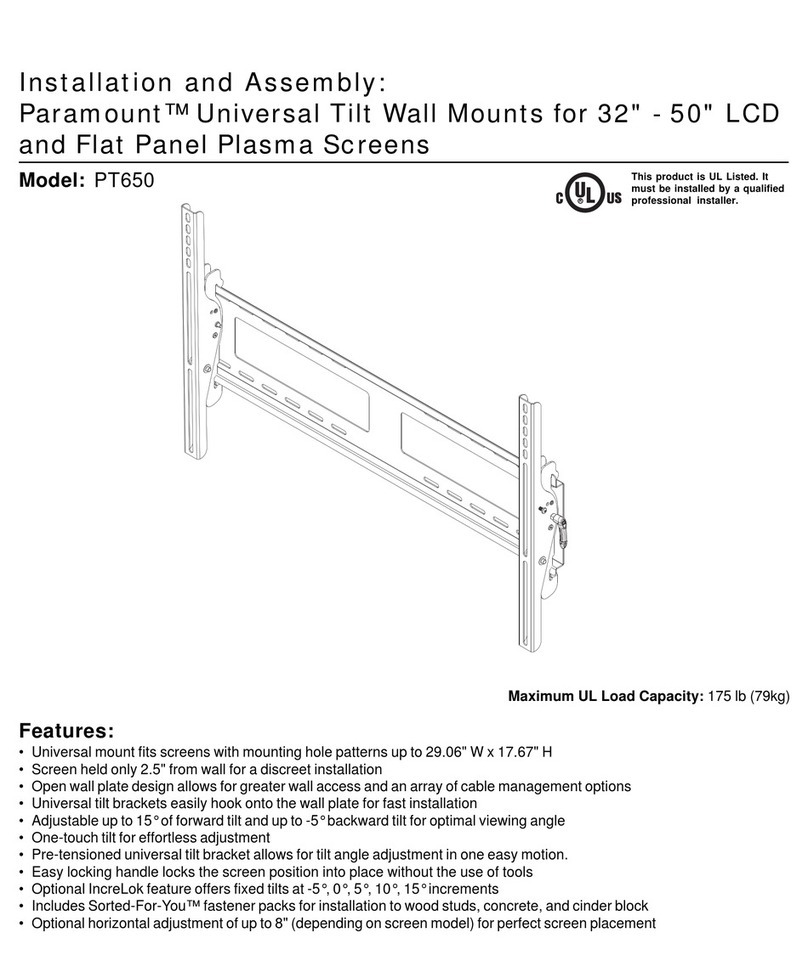 PEERLESS Paramount PT650 Mode d’emploi