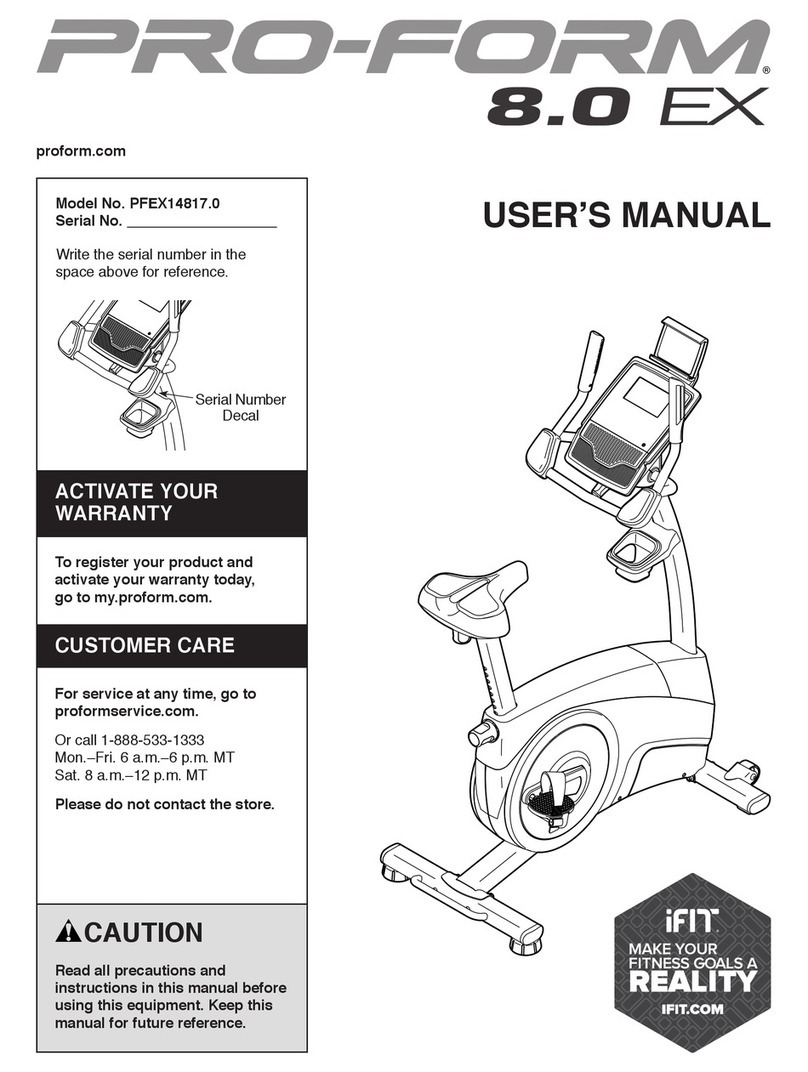 Pro-Form 8.0 EX Manuel utilisateur