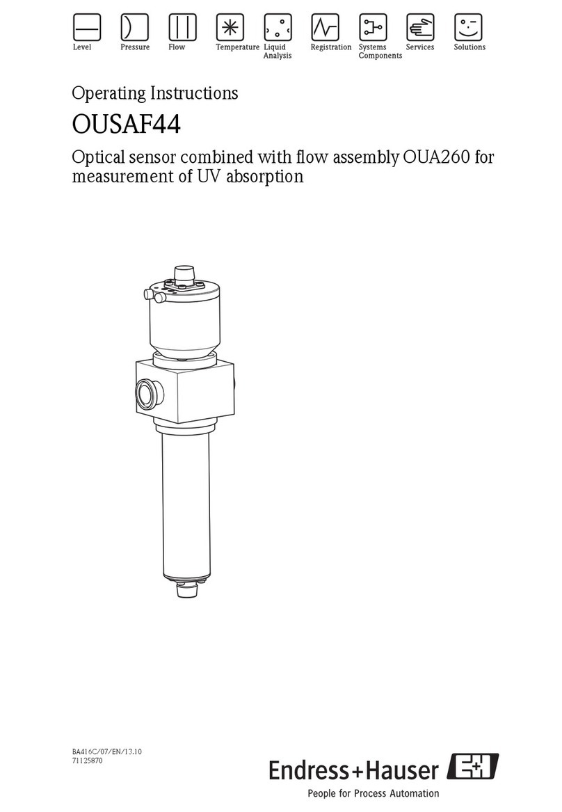Endress+Hauser OUSAF44 Manuel utilisateur Endress+Hauser OUSAF44 Manuel utilisateur