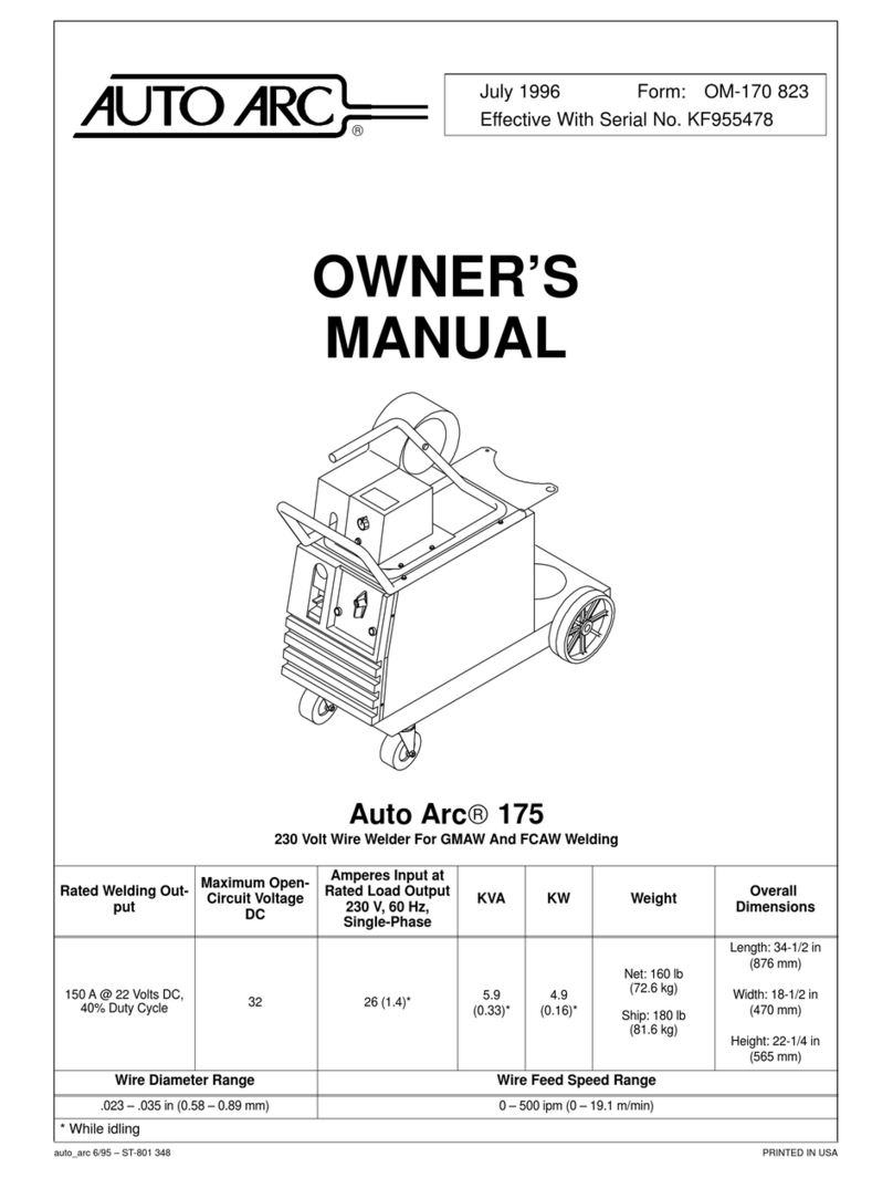 AUTO ARC 175 Manuel utilisateur