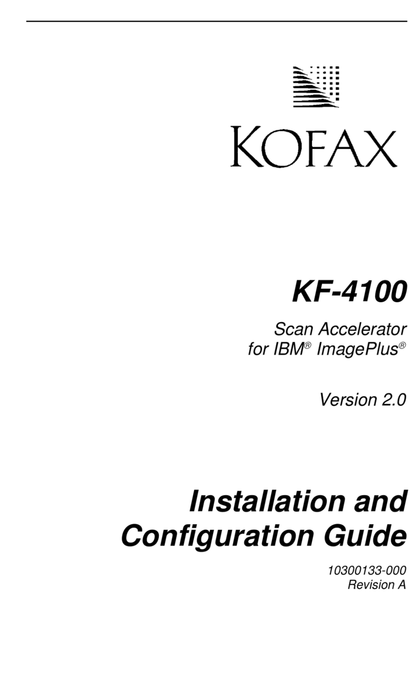 Kofax KF-4100 Manuel de l'opérateur