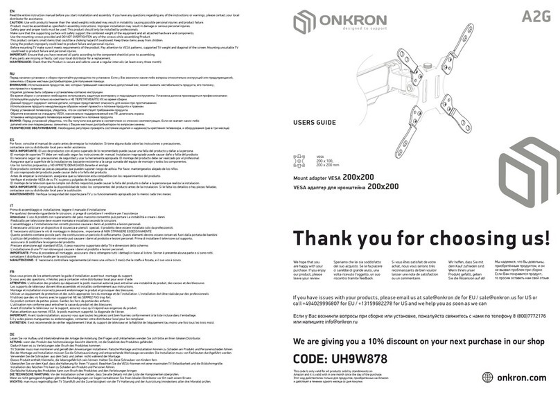 ONKRON A2G Manuel utilisateur