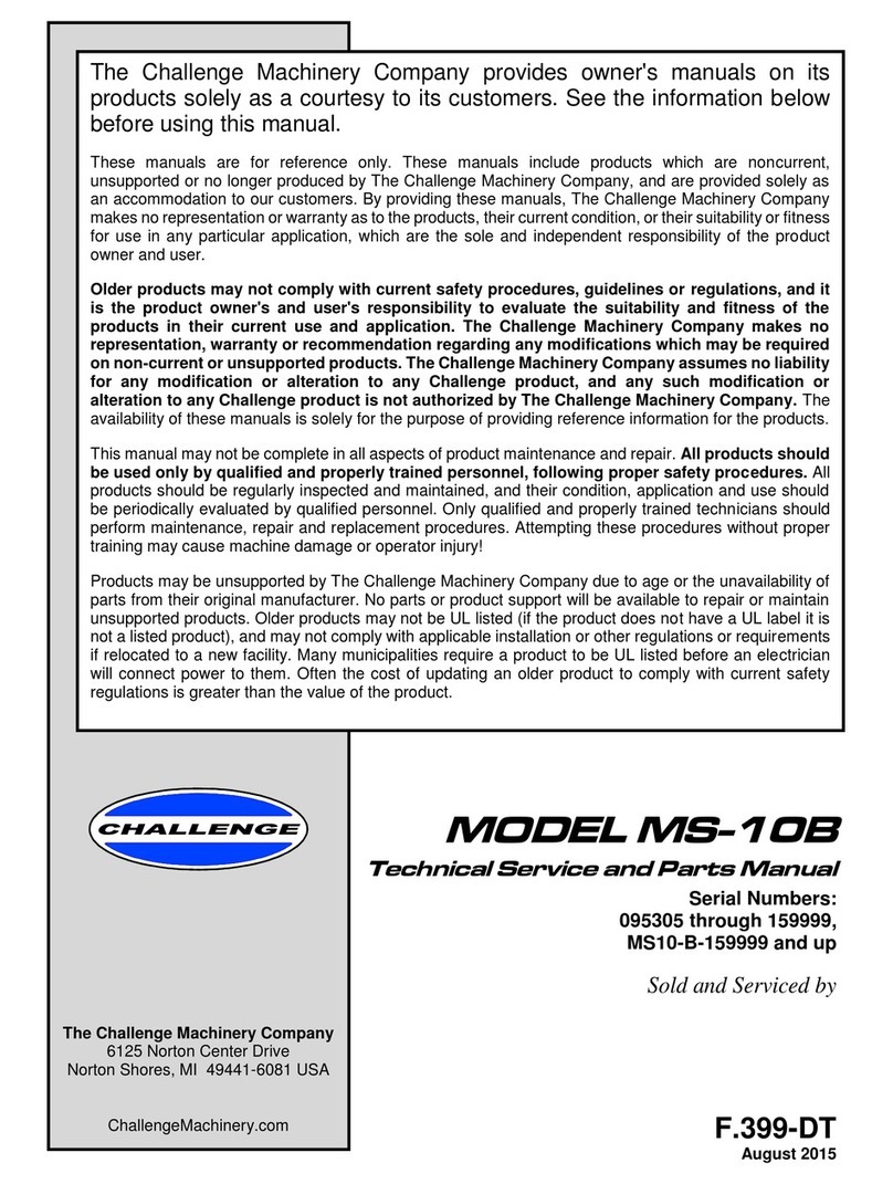 Challenge MS-10B Mode d’emploi Challenge MS-10B Mode d’emploi
