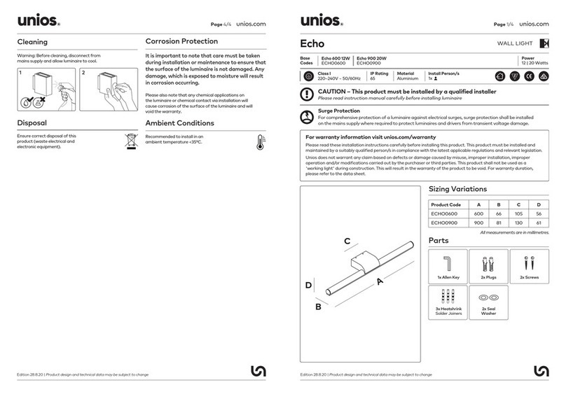 unios Echo Manuel utilisateur