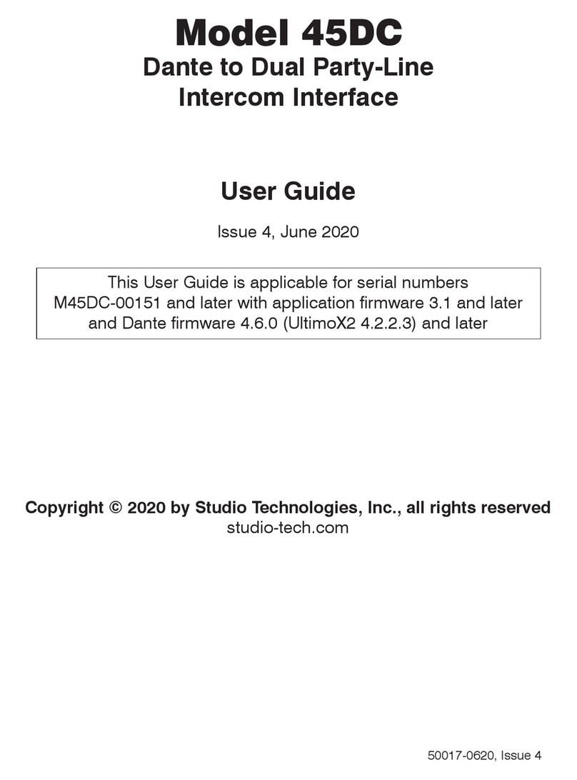 Studio Technologies 45DC Manuel utilisateur