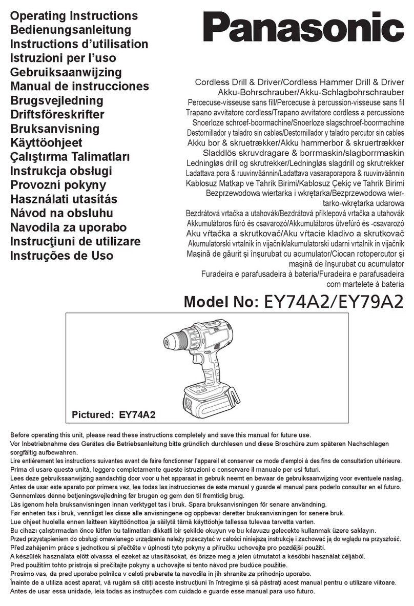 Panasonic EY74A2 Manuel utilisateur