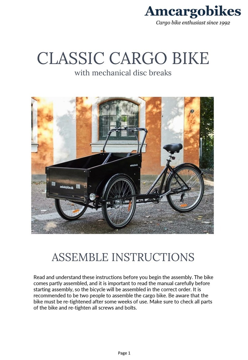 Amcargobikes Classic Instructions de fonctionnement