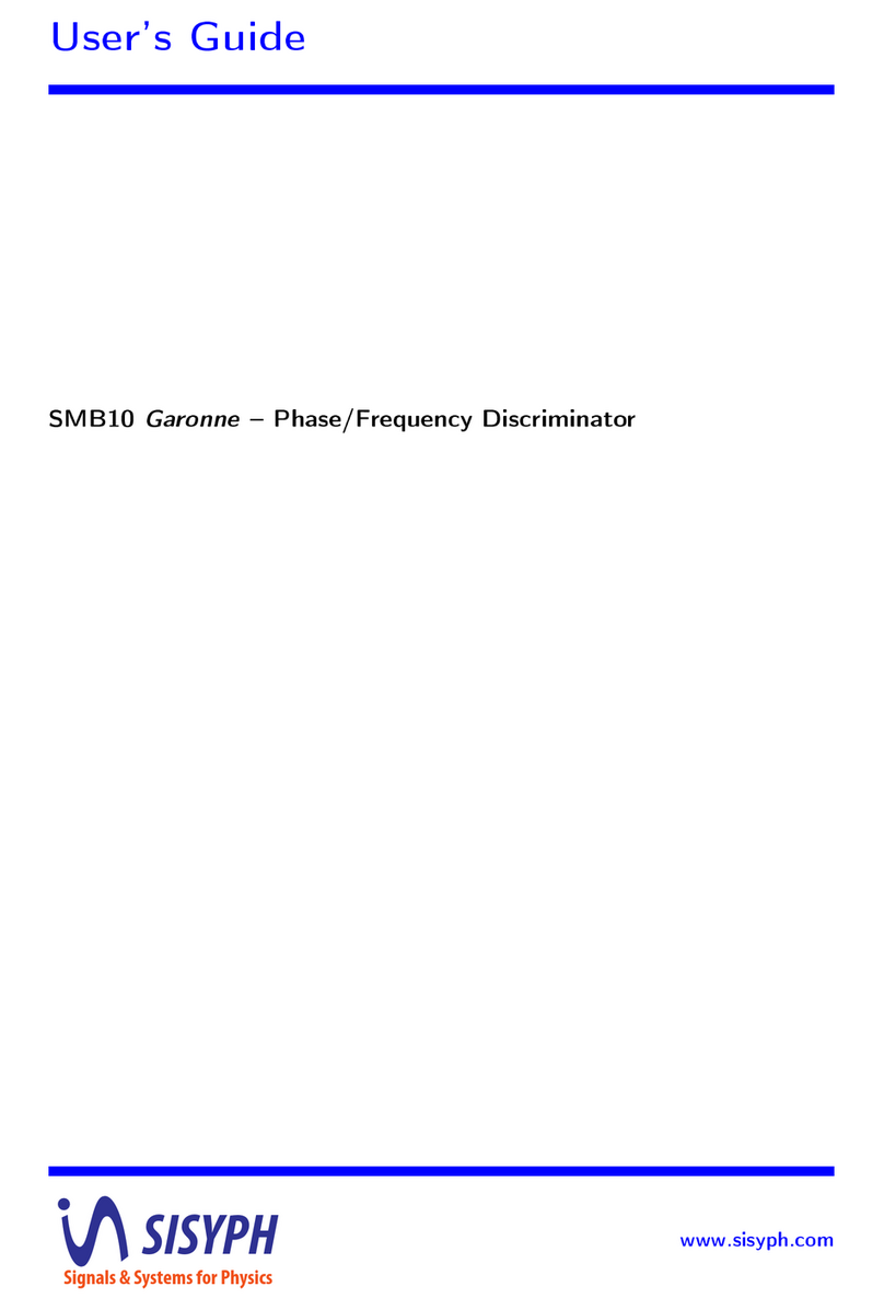 Sisyph SMB10 Manuel utilisateur